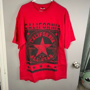 California All Star Mens XL Short Sleeve Crew Neck Graphic T-Shirt